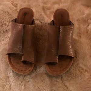 Donald Pliner Brown Slide Sandals